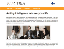Tablet Screenshot of electria.metropolia.fi